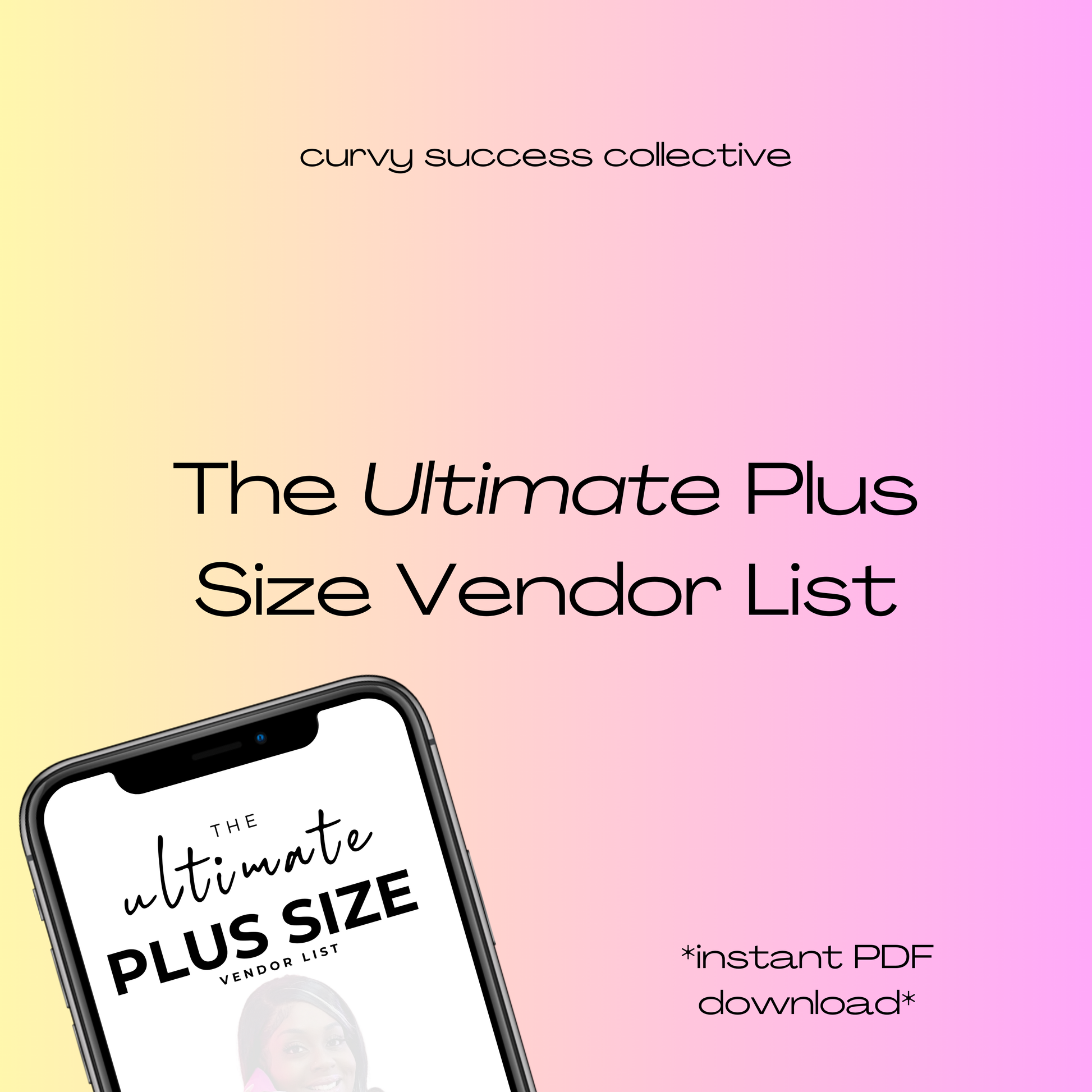 Plus Size Vendor List